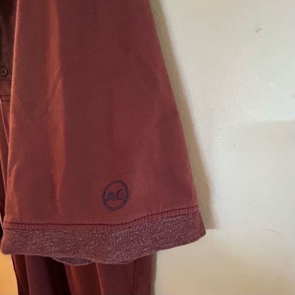 AG - Green Label Mens Maroon Short Sleeve Golf Polo with Pocket (Size: Large) - Picture 2 of 8